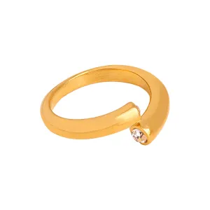 Cold Breeze Zircon Ring - Luxurious Titanium Steel Jewelry