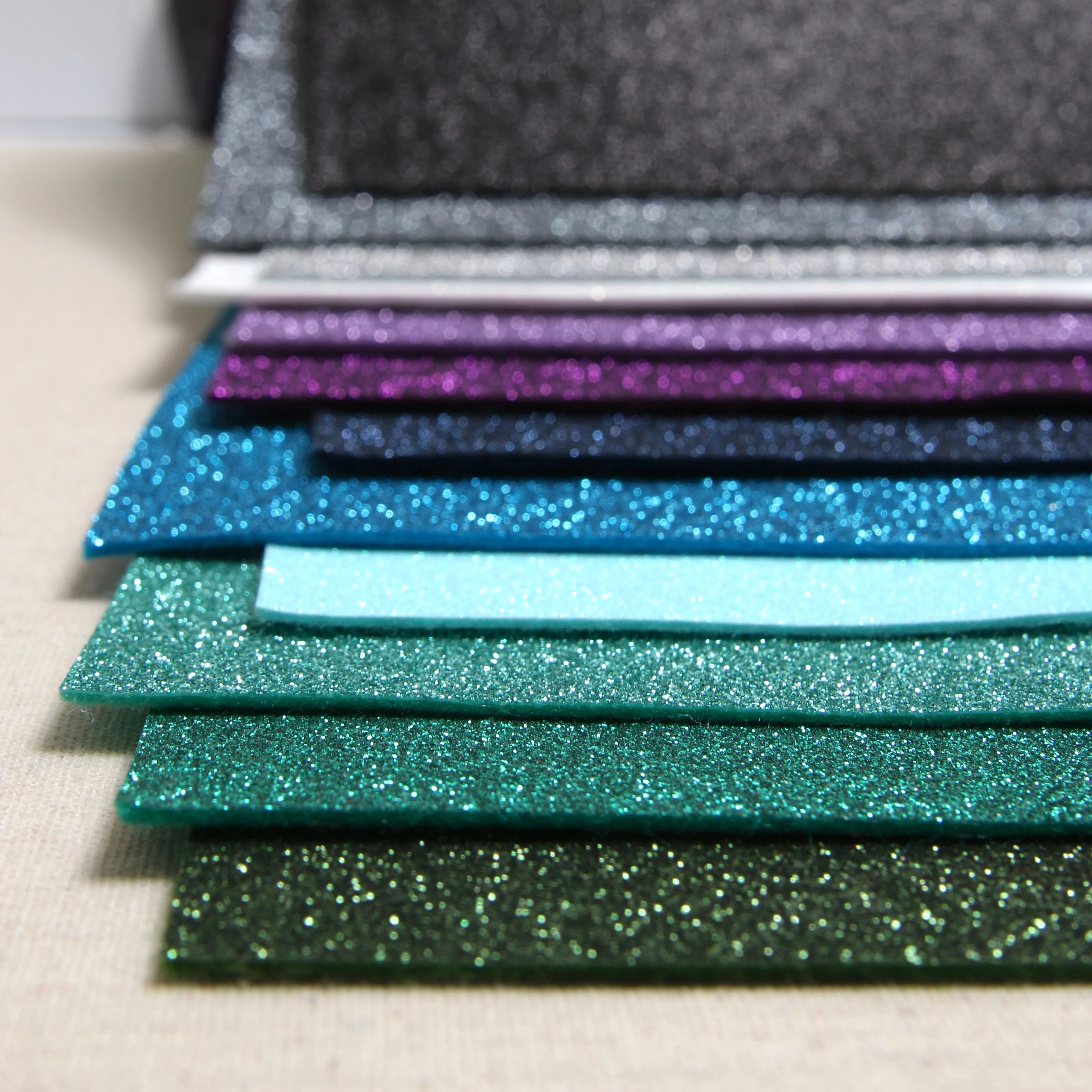 Coral Glitter Felt