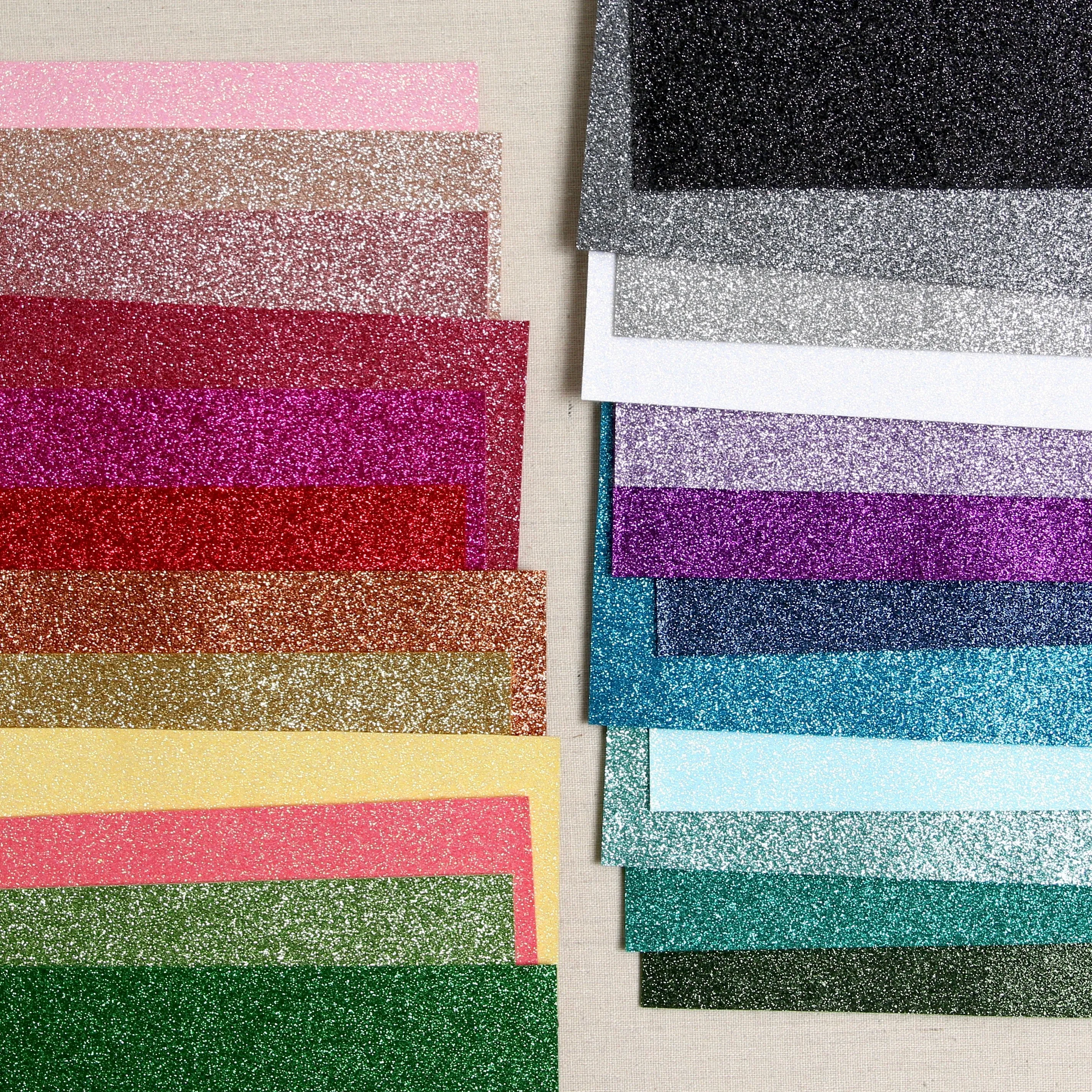 Coral Glitter Felt
