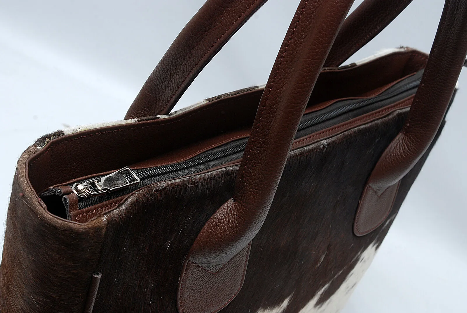 Cowhide Hair Purse Dark Tricolor