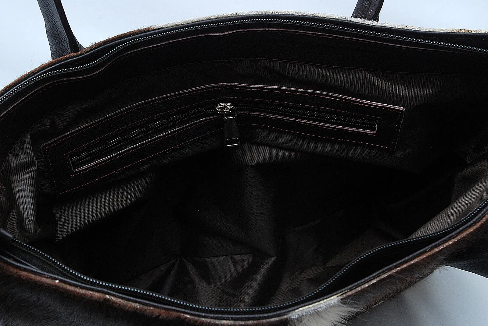 Cowhide Hair Purse Dark Tricolor