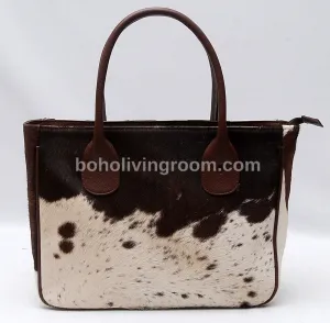 Cowhide Hair Purse Dark Tricolor