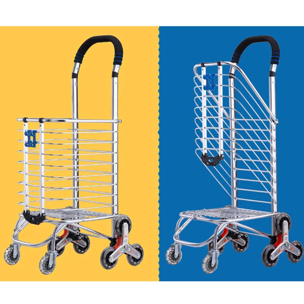 CRONY 8 Wheels Dual Purpose Shopping Cart Wheels Dual Purpose Shopping Cart Lightweight Shopping Trolley Bag With Seat