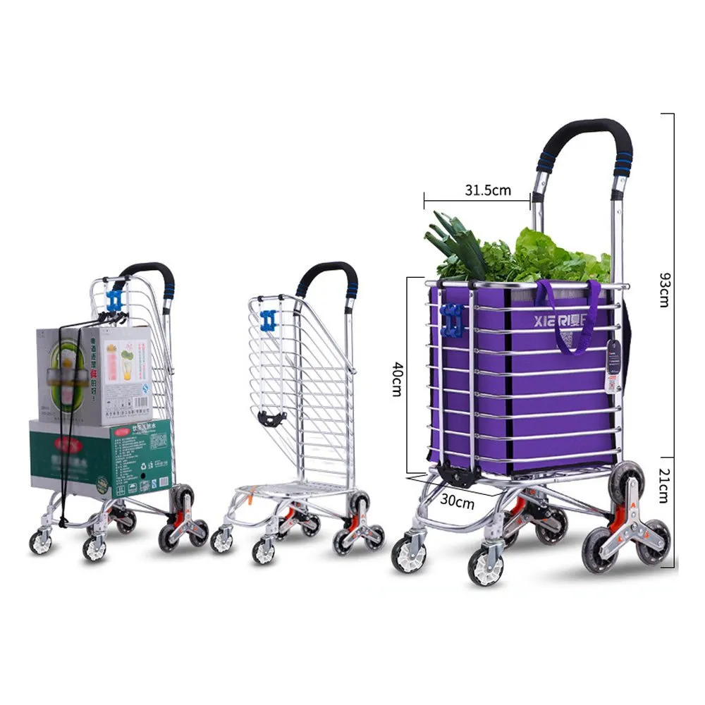 CRONY 8 Wheels Dual Purpose Shopping Cart Wheels Dual Purpose Shopping Cart Lightweight Shopping Trolley Bag With Seat