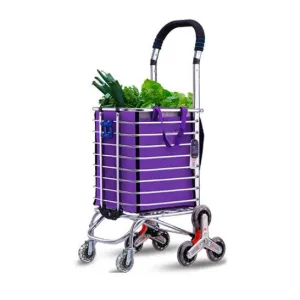 CRONY 8 Wheels Dual Purpose Shopping Cart Wheels Dual Purpose Shopping Cart Lightweight Shopping Trolley Bag With Seat