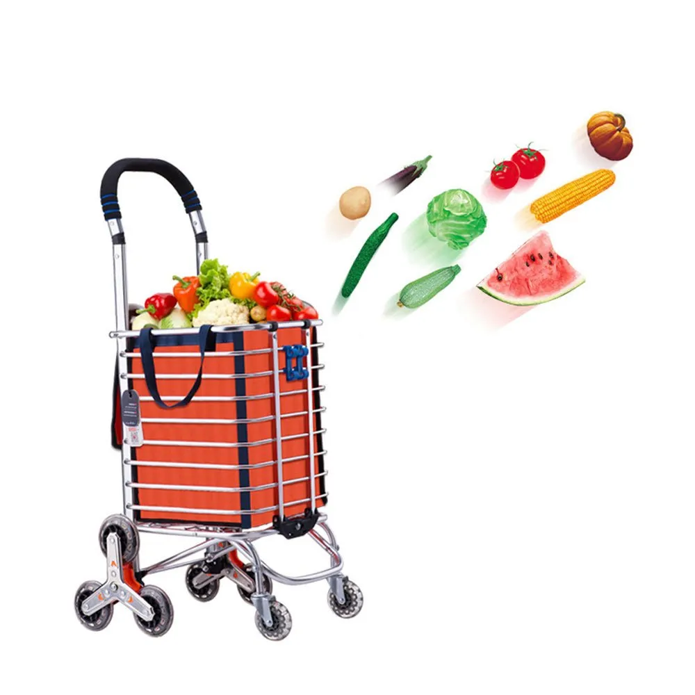 CRONY 8 Wheels Dual Purpose Shopping Cart Wheels Dual Purpose Shopping Cart Lightweight Shopping Trolley Bag With Seat