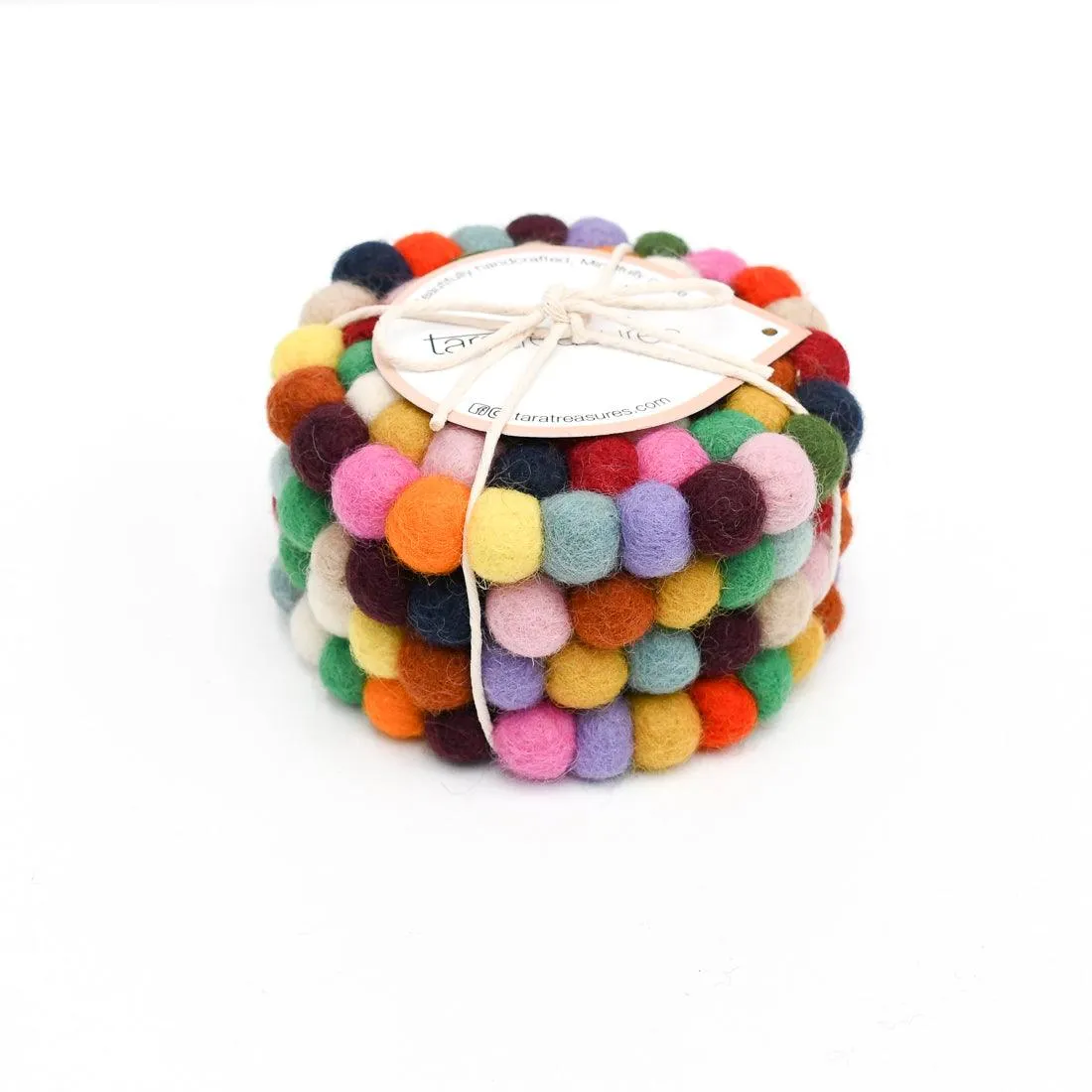 Cup Coasters - Colourful Bundle of 4