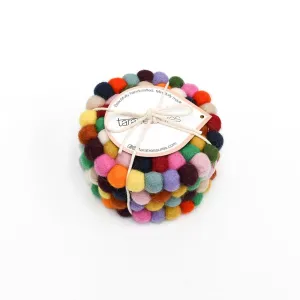 Cup Coasters - Colourful Bundle of 4