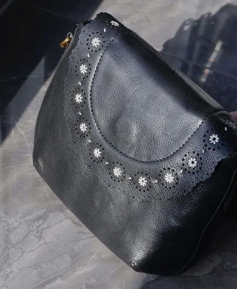 Cute Womens Leather Crossbody Satchel Small Over The Shoulder Purse