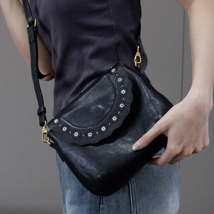 Cute Womens Leather Crossbody Satchel Small Over The Shoulder Purse