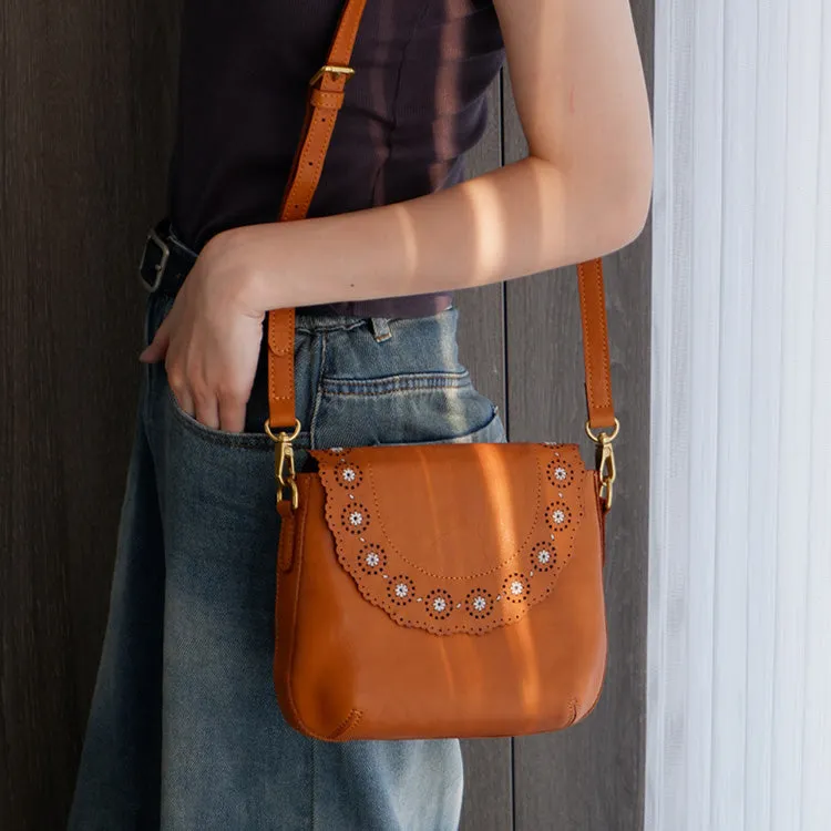 Cute Womens Leather Crossbody Satchel Small Over The Shoulder Purse