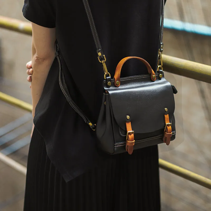 Cute Womens Small Leather Book Bag Shoulder Handbags For Women