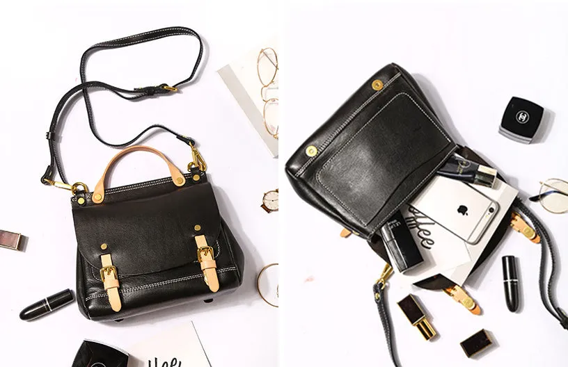 Cute Womens Small Leather Book Bag Shoulder Handbags For Women