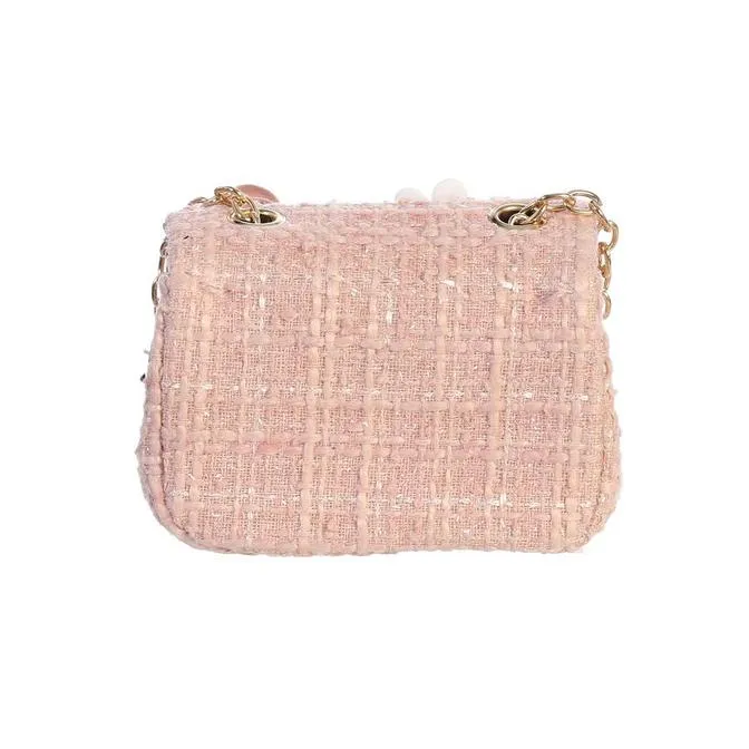 Dear Ellie Mini Tweed Handbag - Pink
