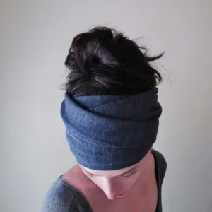 DENIM BLUE Head Scarf