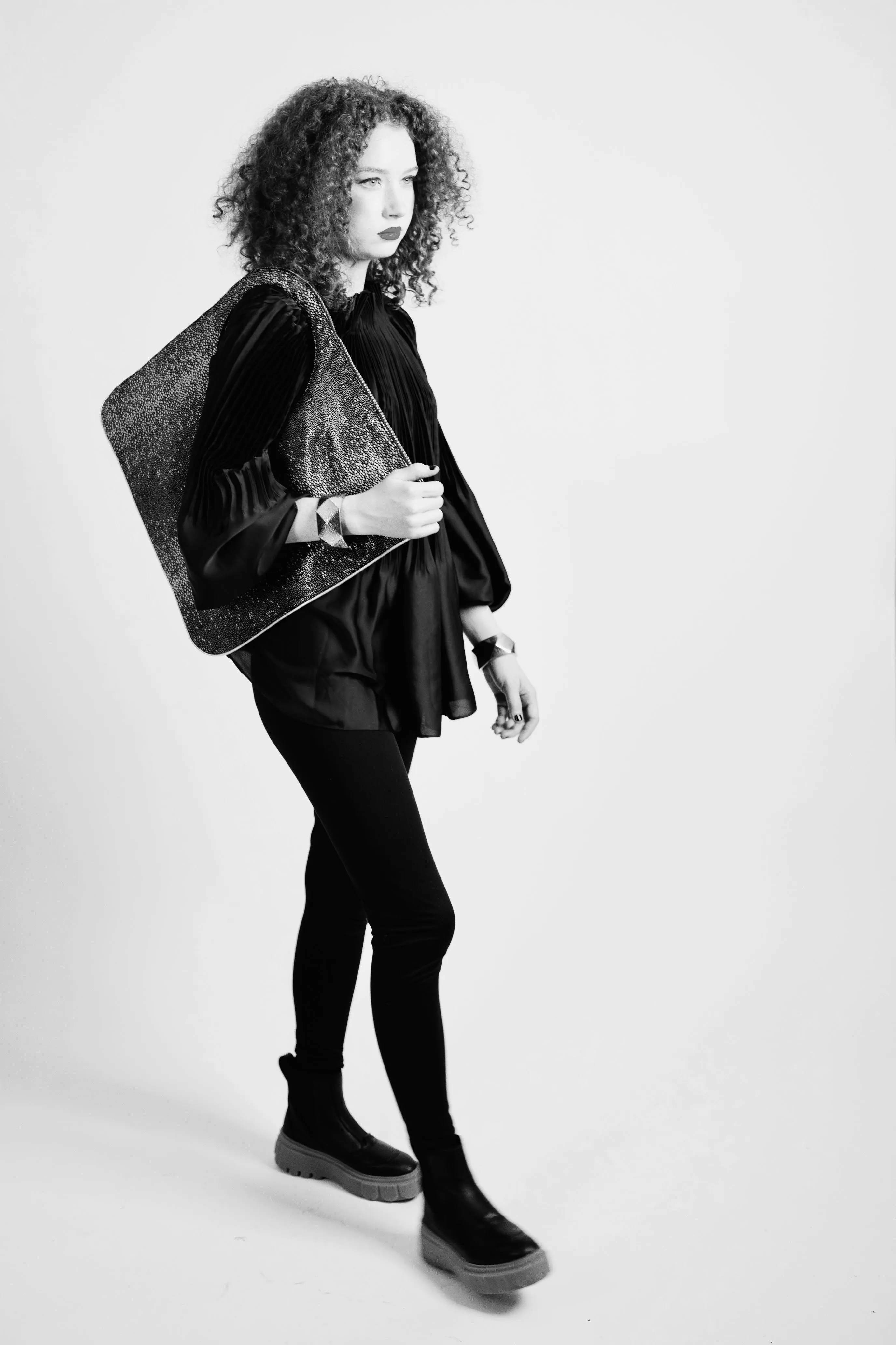 Diamond Shoulder Bag in Mashroom Shiny Taupe  LIMITED EDITION