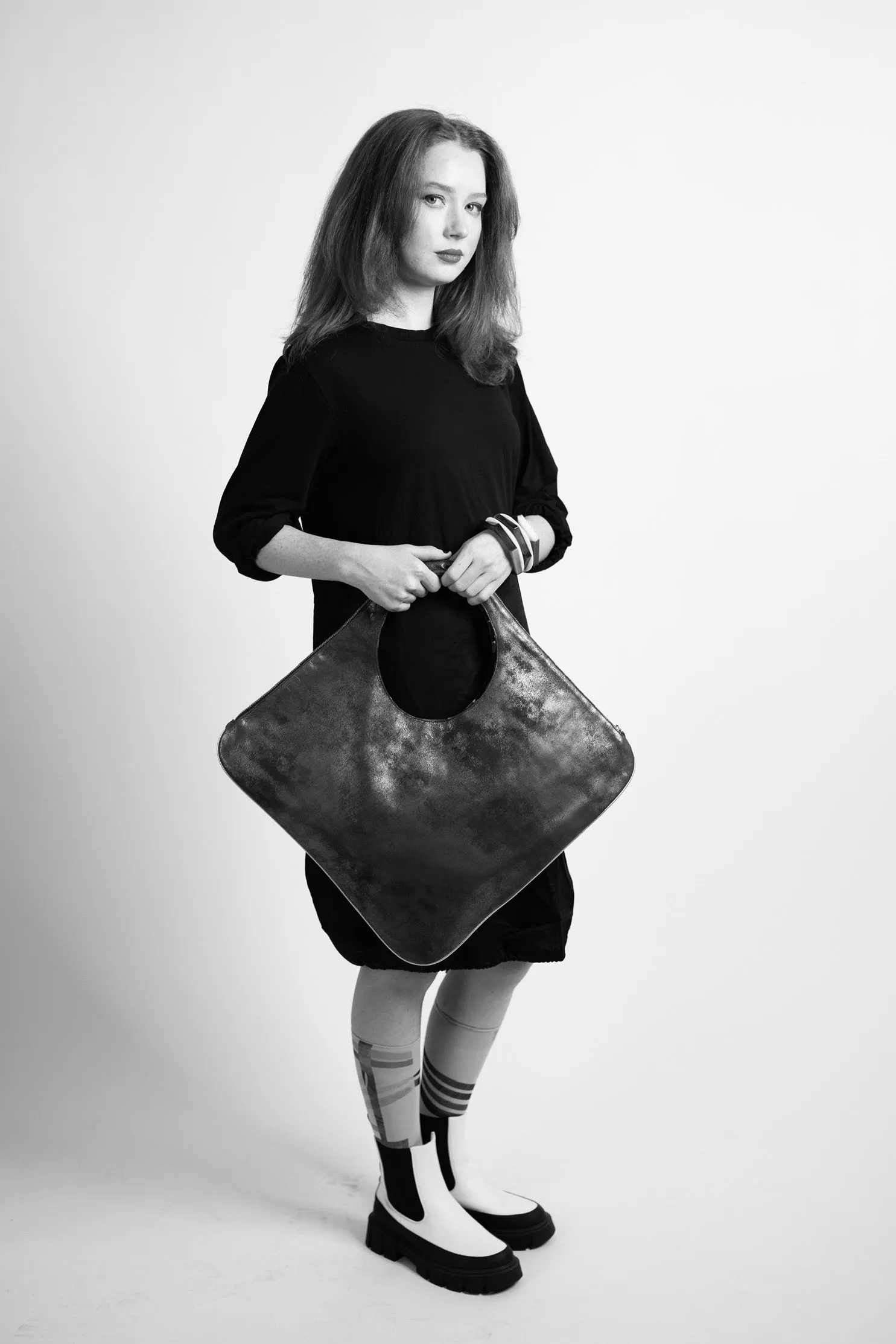 Diamond Shoulder Bag in Mashroom Shiny Taupe  LIMITED EDITION