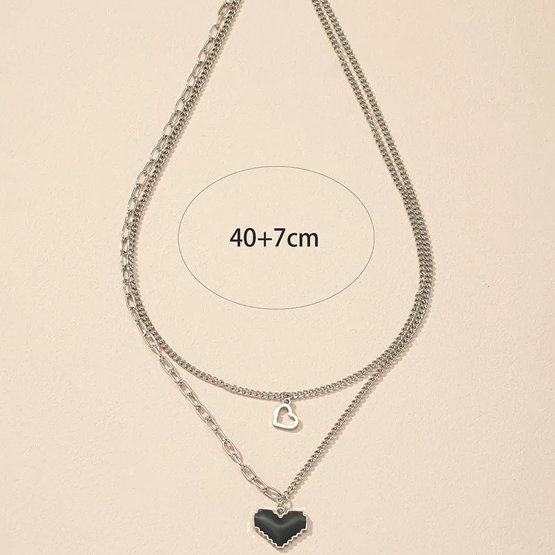 Double-Layer Love Necklace with Niche Design - Vienna Verve Collection