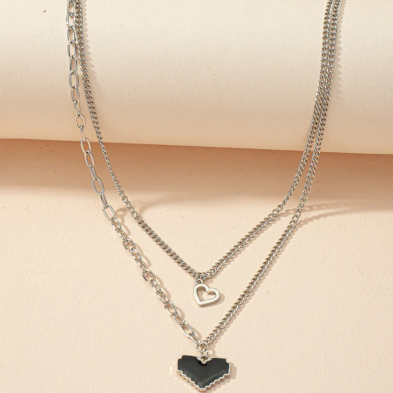 Double-Layer Love Necklace with Niche Design - Vienna Verve Collection