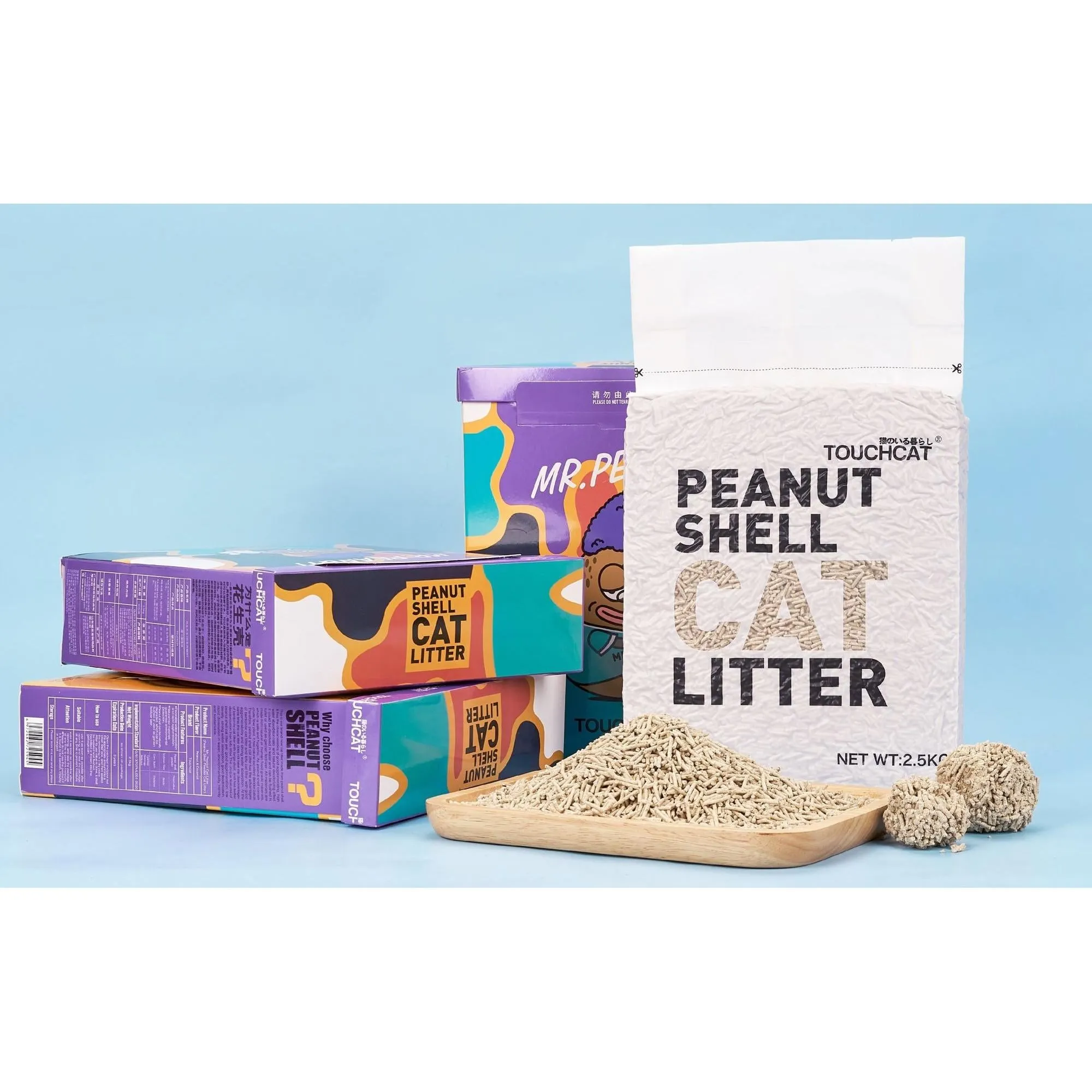 Eco-friendly high-clumping cat litter