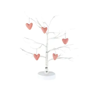 Felt Heart Ornaments (Light Pink) Set of  5, New Zealand
