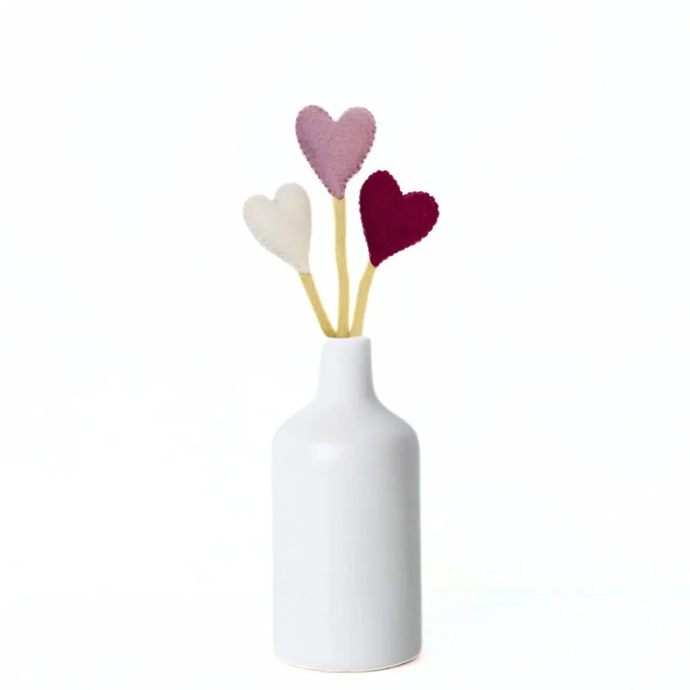 Felt Heart Stem - Pick Your Favorite