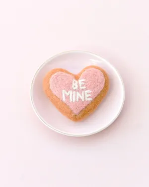 Felt "Be Mine" Heart Icing Cookie