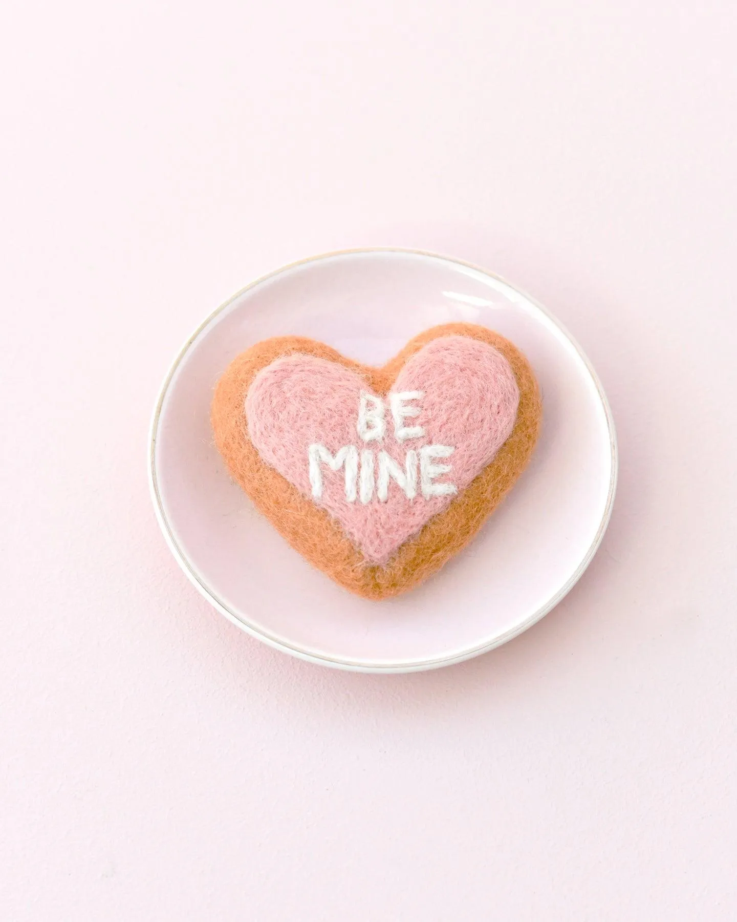 Felt "Be Mine" Heart Icing Cookie