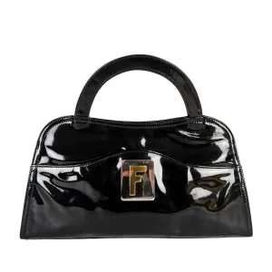 Fendi Fendi vintage handbag in black patent leather - '10s
