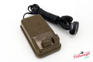 Foot Controller, SINGER Marbled Tortoise Shell Coloring with Bakelite Terminal (Vintage Original)