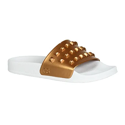 Franco White Slides - Metallic Jelly