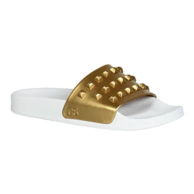 Franco White Slides - Metallic Jelly