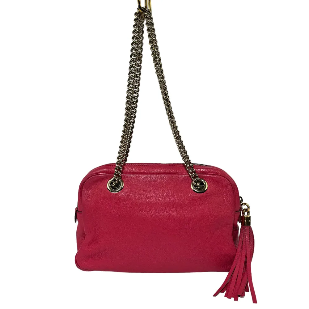 GUCCI Soho Disco Pink Shoulder Bag LHQ289