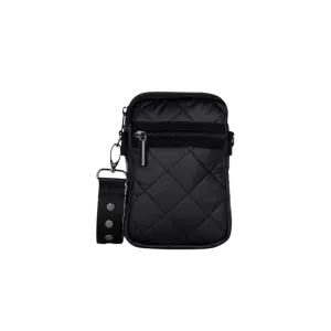 HA Bag Grayson Cellphone Bag/SOLO Black Leatherette Puffer