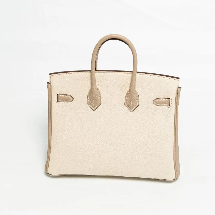 Hermès Birkin 25 HSS in Nata/Gris Tourterelle GHW