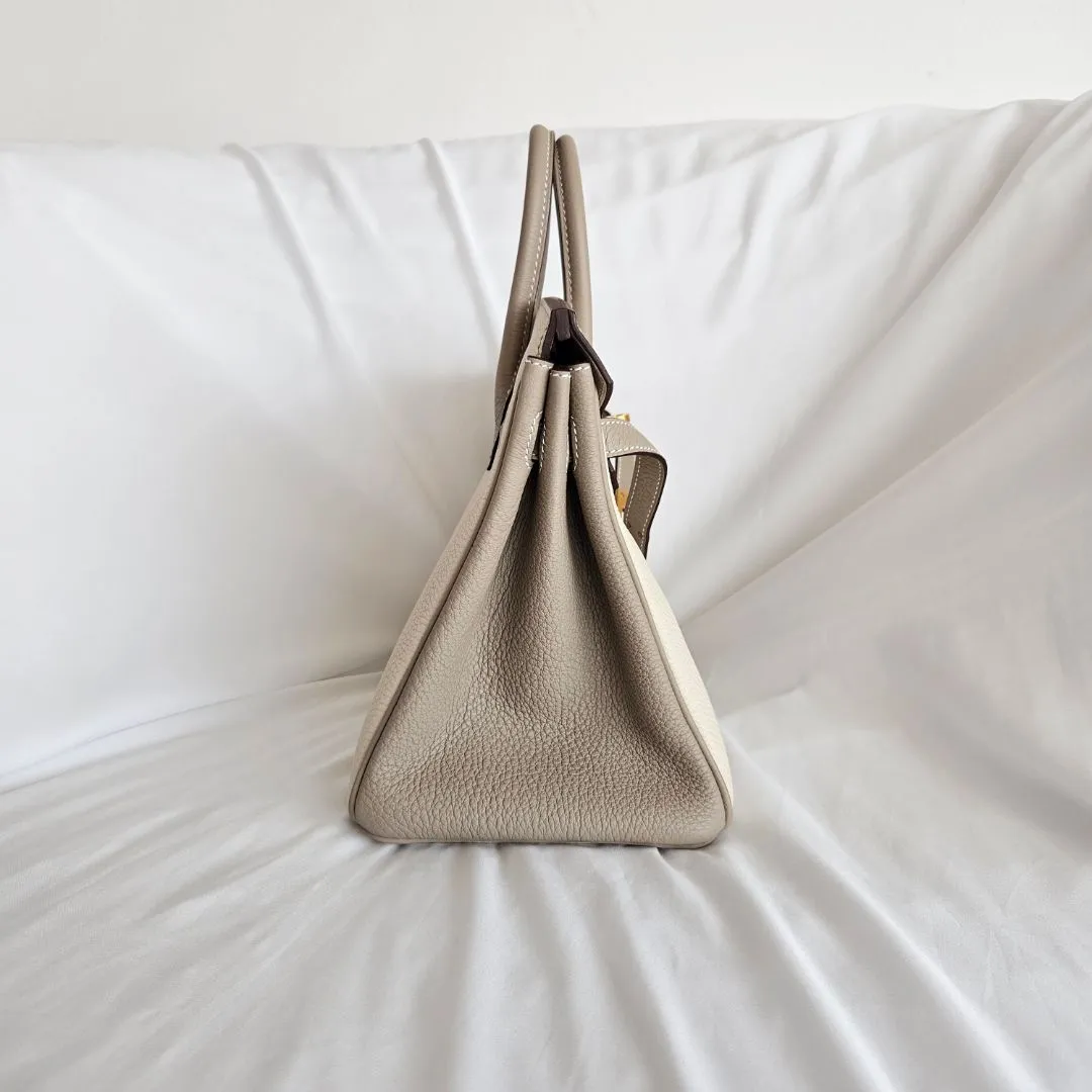 Hermès Birkin 25 HSS in Nata/Gris Tourterelle GHW