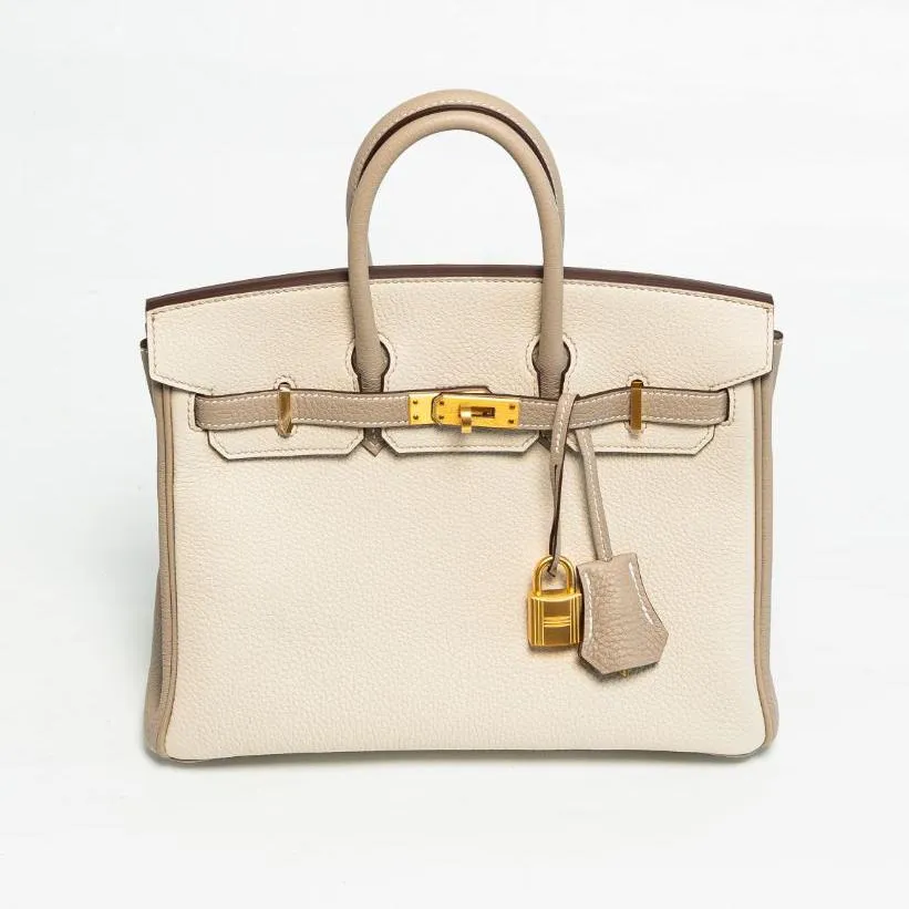 Hermès Birkin 25 HSS in Nata/Gris Tourterelle GHW