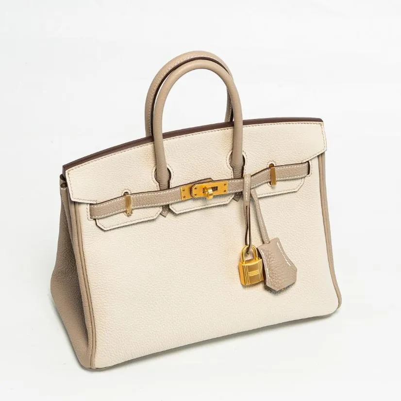 Hermès Birkin 25 HSS in Nata/Gris Tourterelle GHW