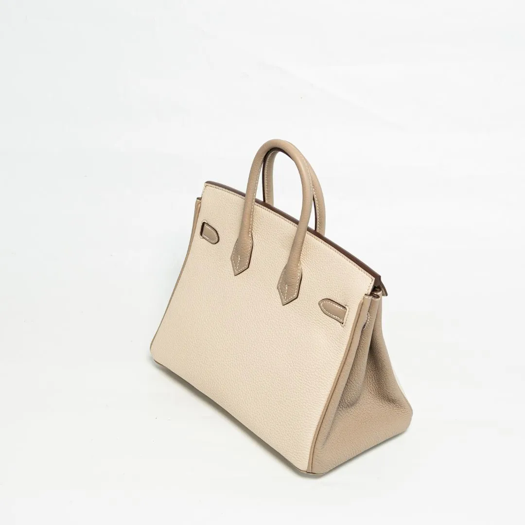 Hermès Birkin 25 HSS in Nata/Gris Tourterelle GHW