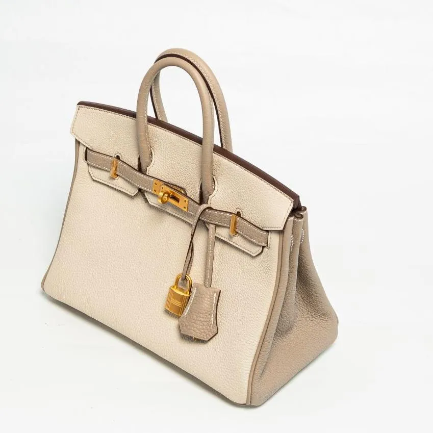 Hermès Birkin 25 HSS in Nata/Gris Tourterelle GHW