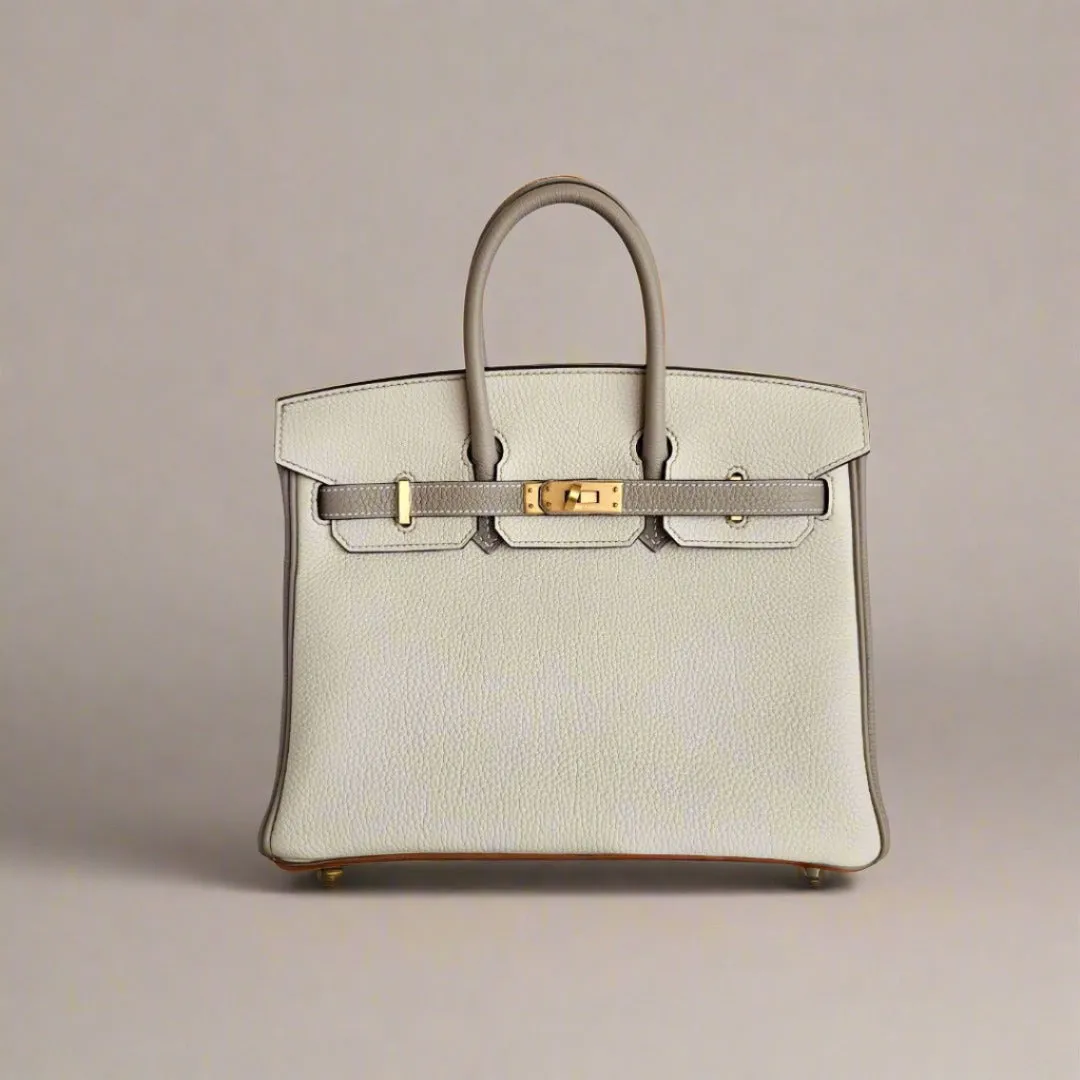 Hermès Birkin 25 HSS in Nata/Gris Tourterelle GHW