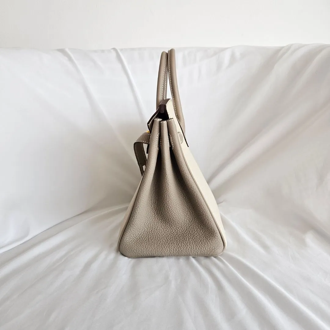 Hermès Birkin 25 HSS in Nata/Gris Tourterelle GHW