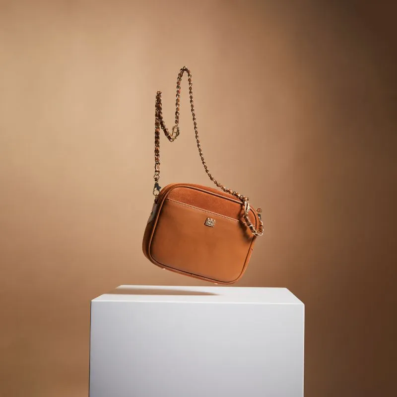Holland Cooper Soho Ladies Camera Bag - Tan Suede