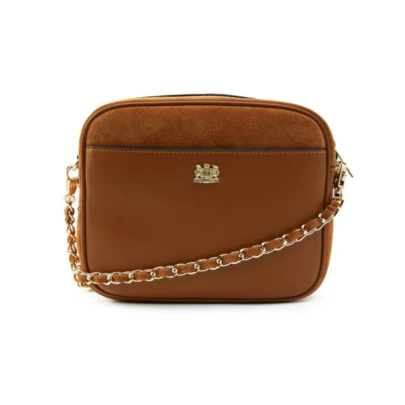 Holland Cooper Soho Ladies Camera Bag - Tan Suede
