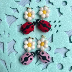 Honey Loom Designs: Lady Bug Earrings (Red)