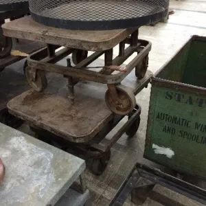 Industrial Steel Factory Trolley with Scissor Lift Mechanism