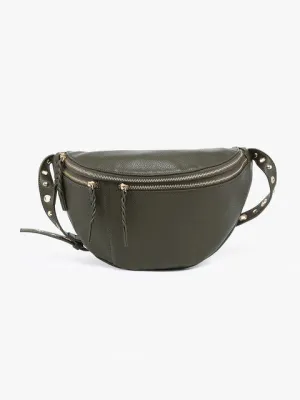 Jen & Co Nova Studded Slip Bag with Braided Zippers - Variety