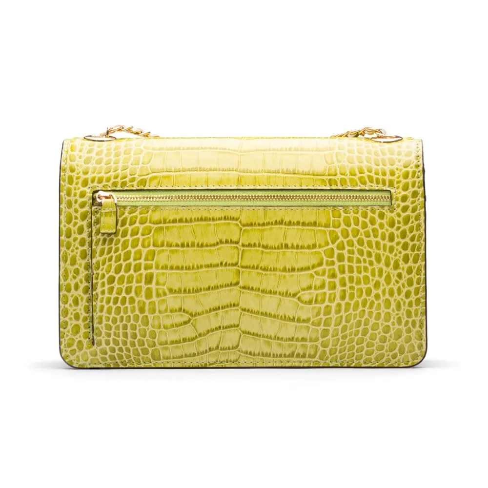 Julia Bag - Lime Green Croc