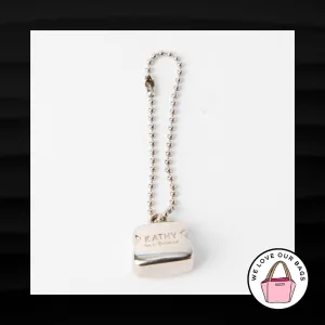 KATHY VAN ZEELAND CHARM SILVER NICKEL KEY FOB BAG PURSE CHARM KEYCHAIN HANG TAG