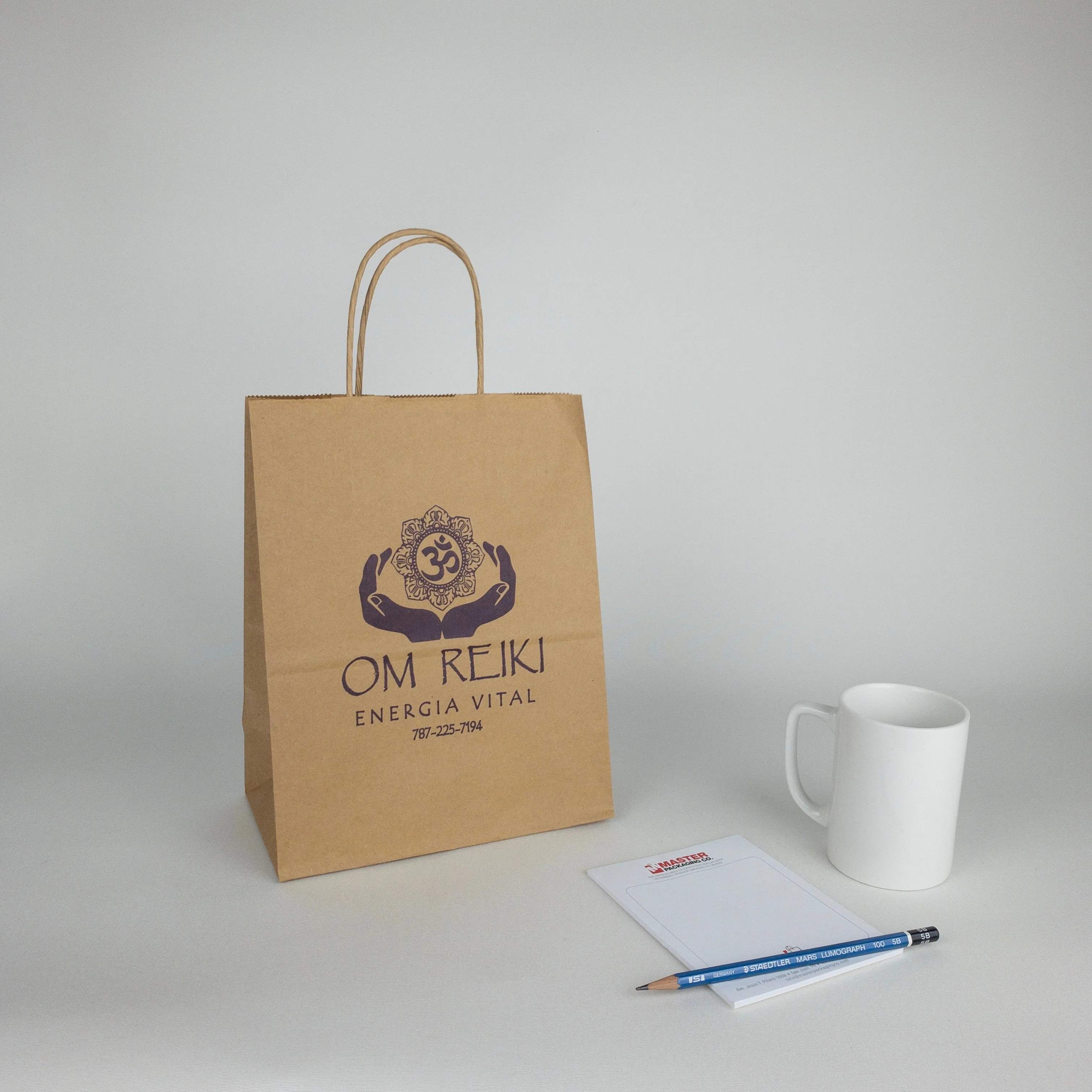 Kraft Paper Shopping Bags (Custom Printed)